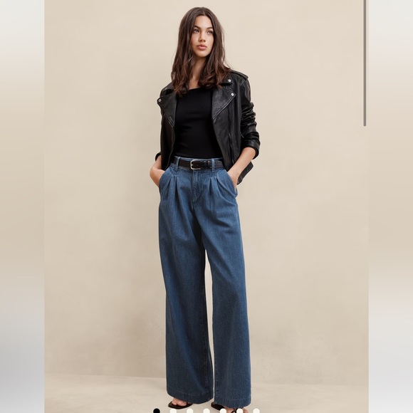 NWT LUXE HIGH RISE TROUSER JEANS BANANA REPUBLIC - Picture 1 of 4